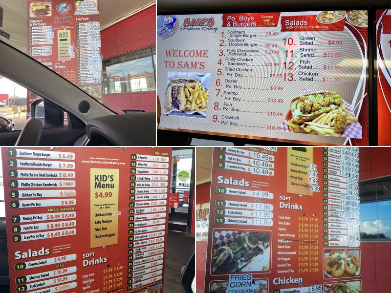Sam's Southern Eatery Menu