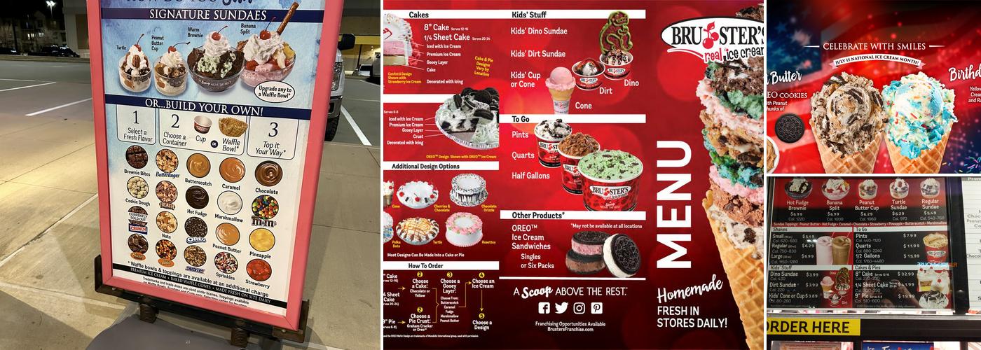 Bruster's Real Ice Cream Menu