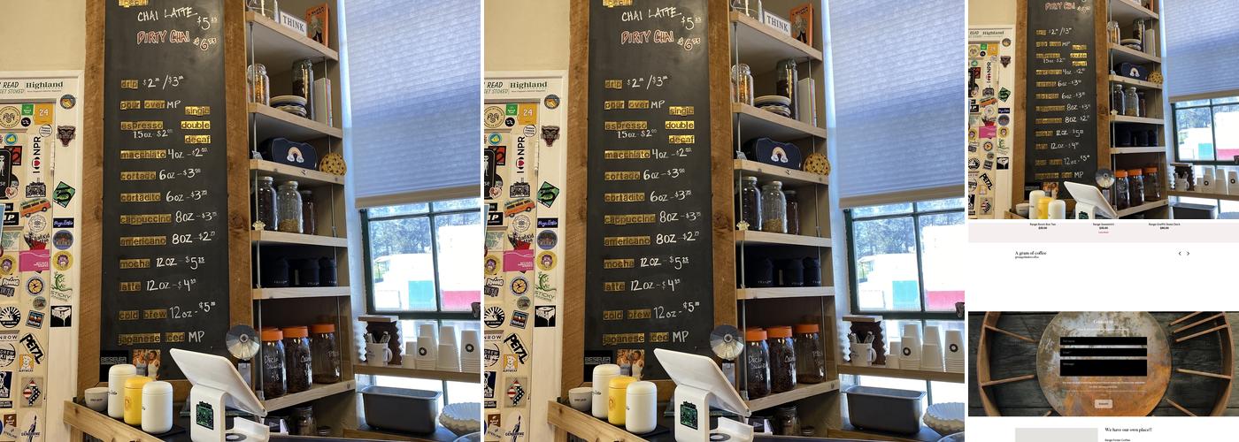 Range Finder Coffee Menu