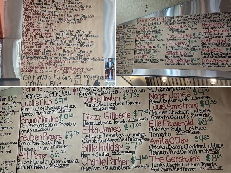 Paradiddle's Cafe Menu