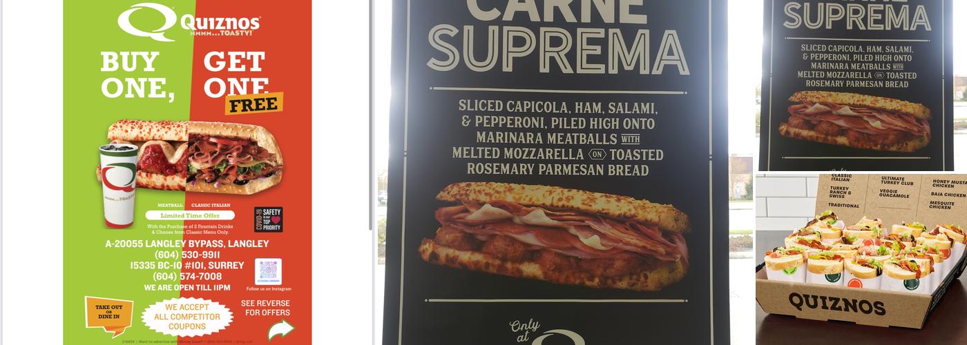 Quiznos Menu