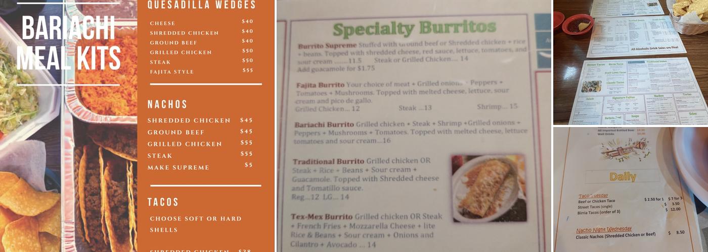 Bariachi Mexican Kitchen Menu