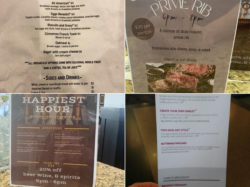 Juno Restaurant Menu