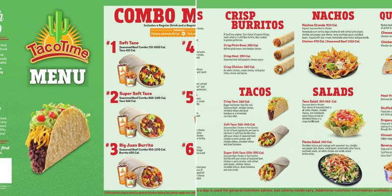 TacoTime Menu