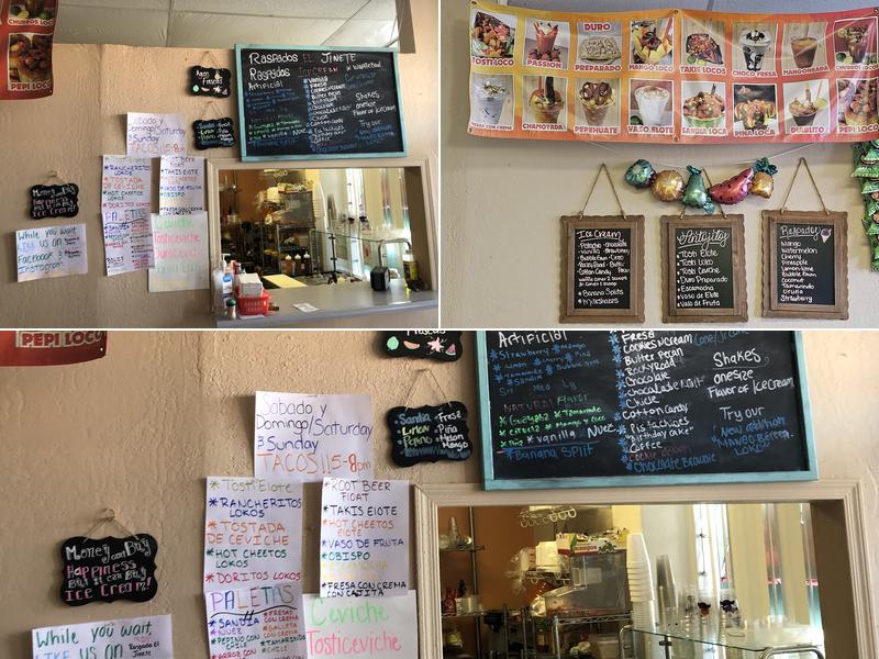 Raspados El Jinete Menu