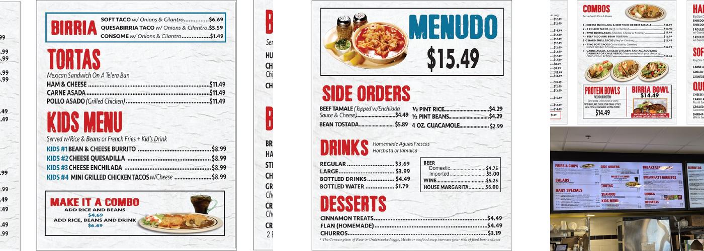 Señor Taco Menu