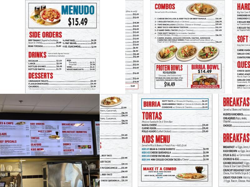 Señor Taco Menu