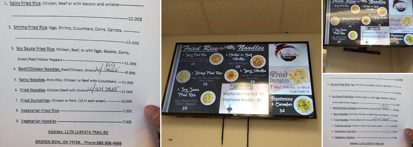 Broken Bowl Menu