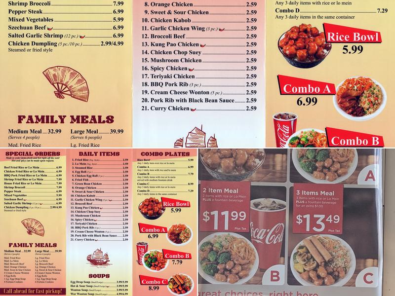 Great Wall Express Menu