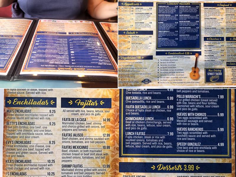 Mariachi’s Mexican Restaurant Of Dierks Menu