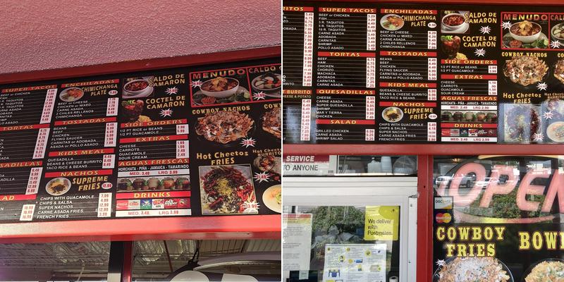Franco's Fresh Mexican Food Menu