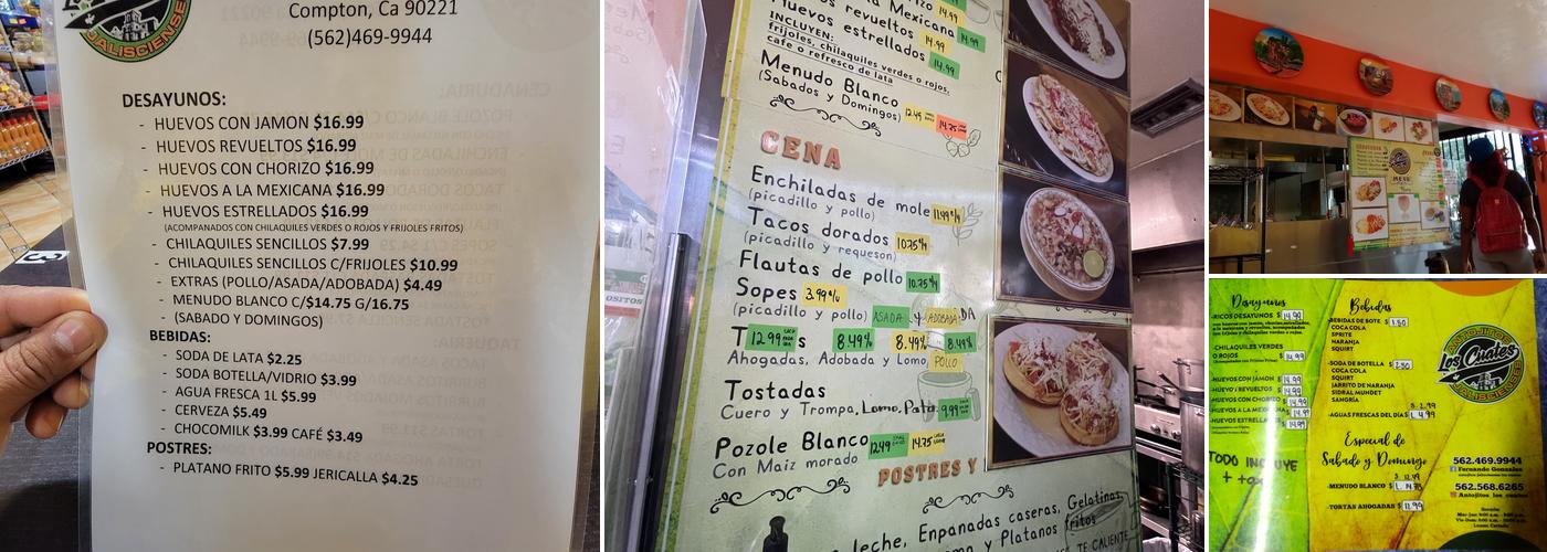 Antojitos Los Cuates Menu