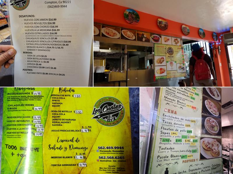 Antojitos Los Cuates Menu