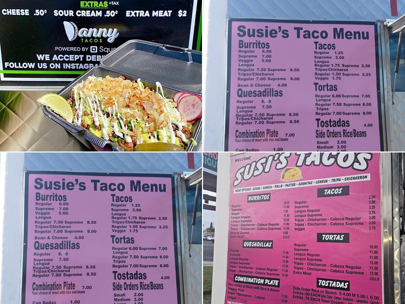 Susi's Tacos Menu