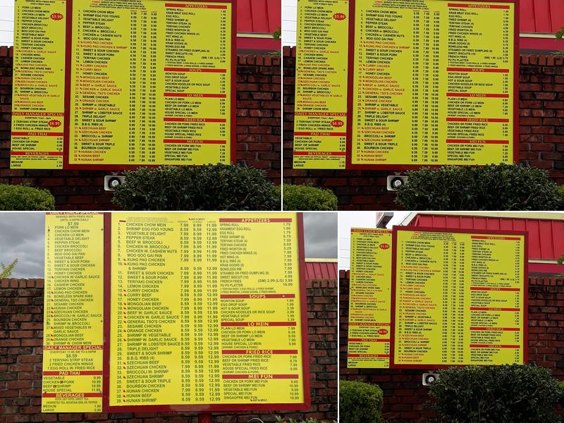 Ying's Takee Outee Menu