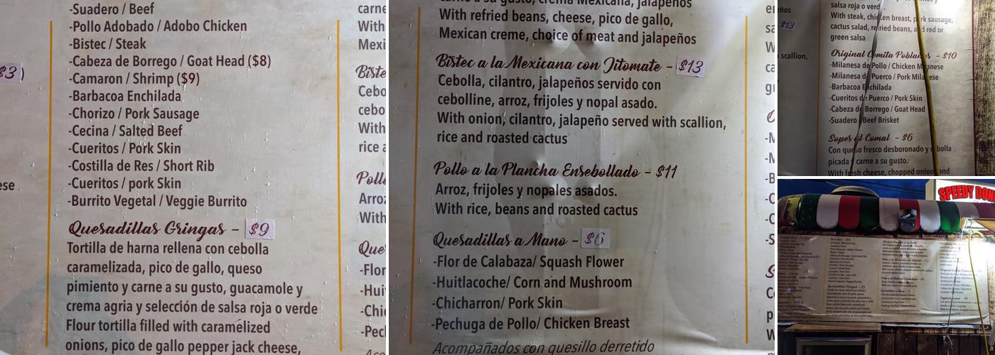 Tacos Los Potrillos Menu
