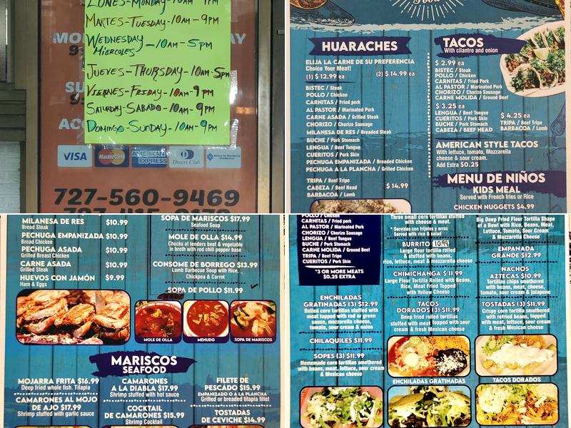 Con Sabor Mexican Restaurant Menu