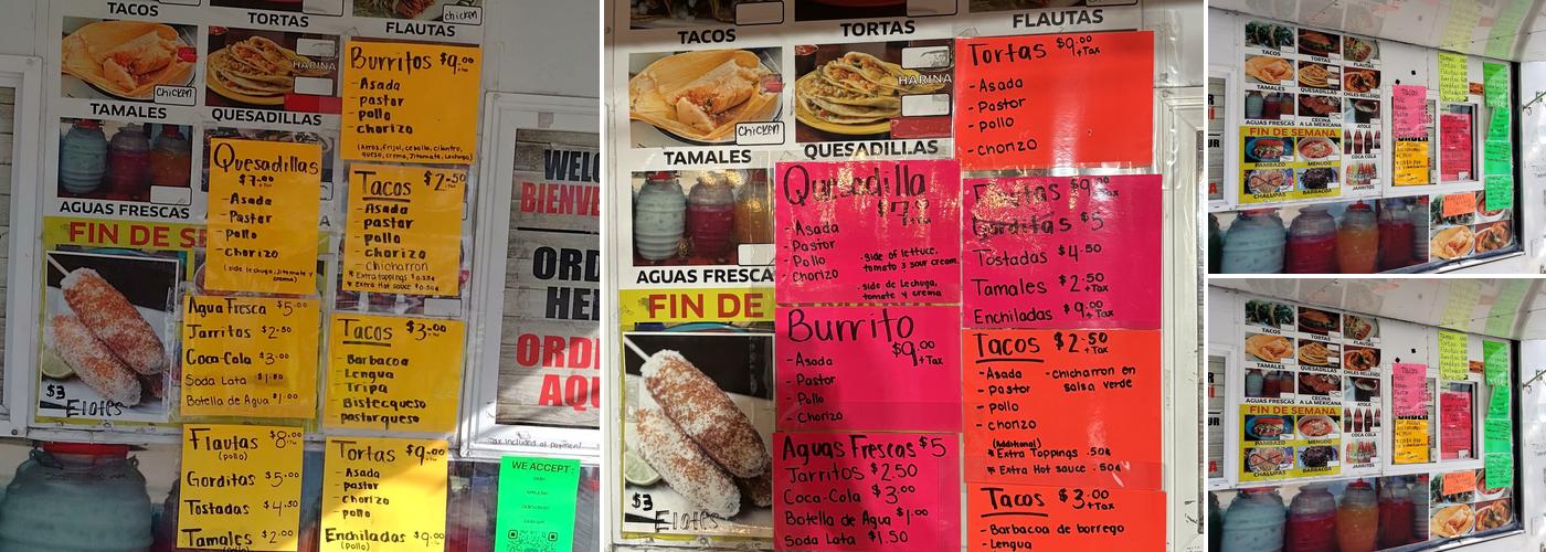 Taqueria Hidalgo Menu