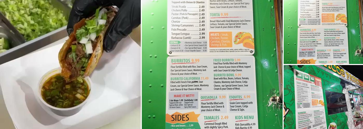 Tacos Padrísimo Menu