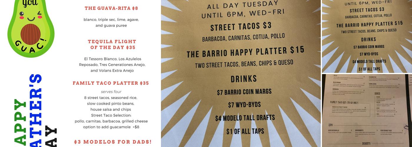 Barrio75 Menu