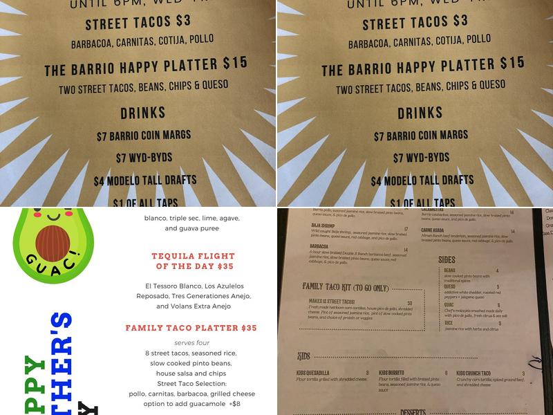 Barrio75 Menu