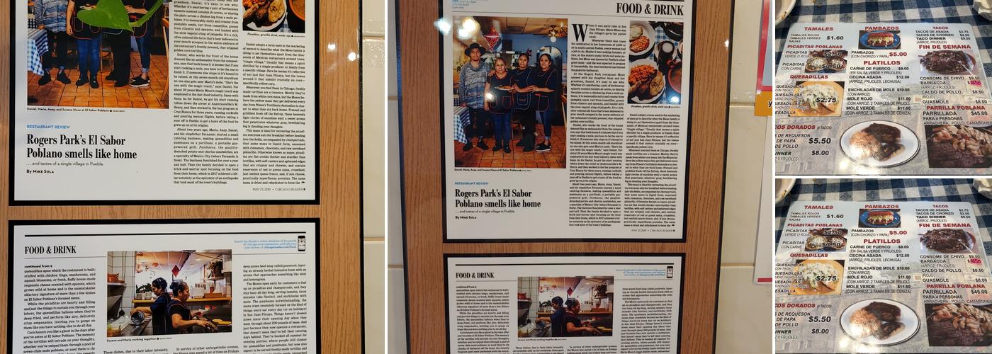 El Sabor Poblano Menu
