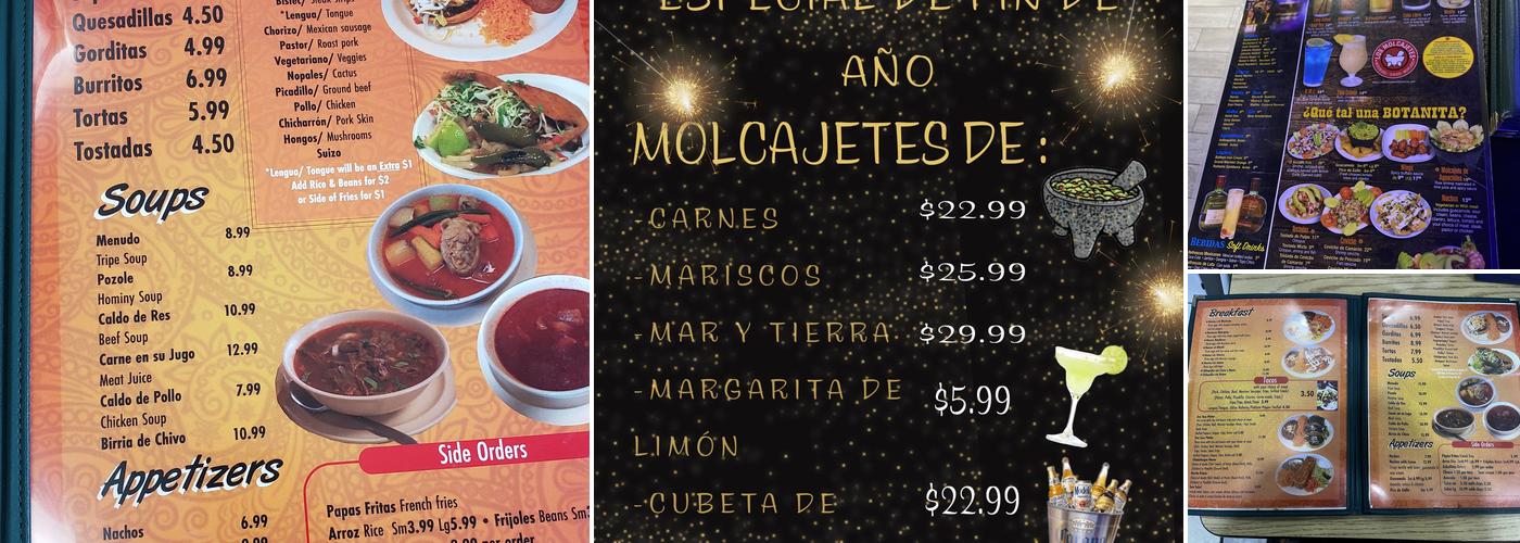Los Molcajetes Menu