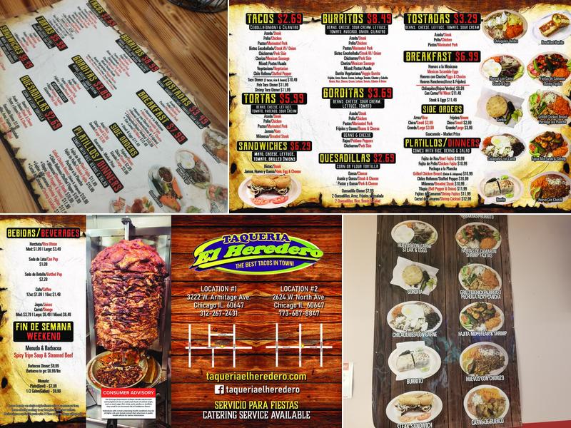 Digos Tacos Menu
