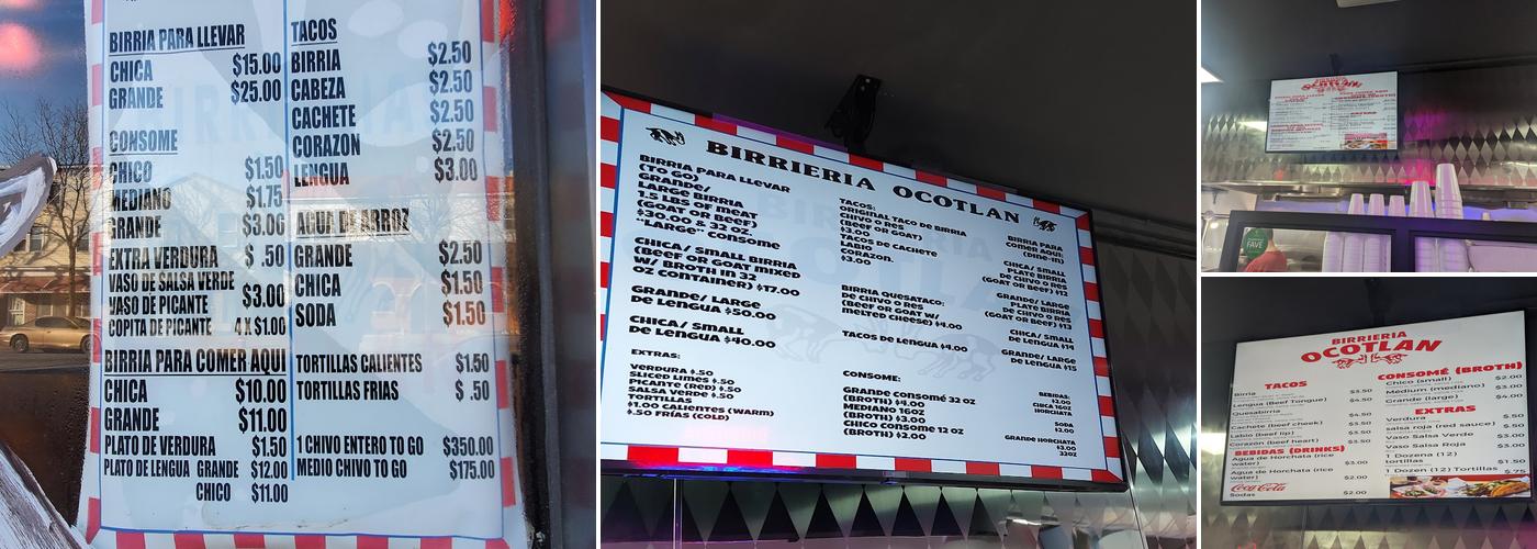 Birrieria Ocotlan Menu