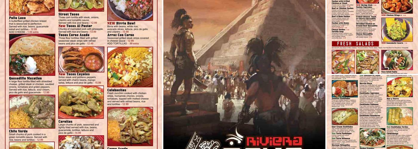 Riviera Maya Mexican Grill Menu
