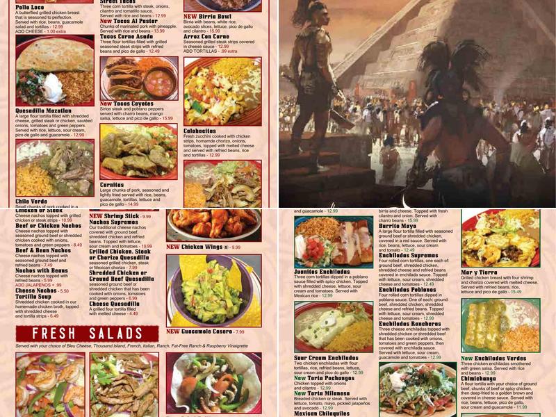 Riviera Maya Mexican Grill Menu
