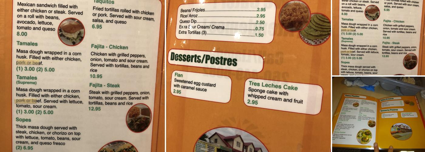Isabel’s Tacos Menu
