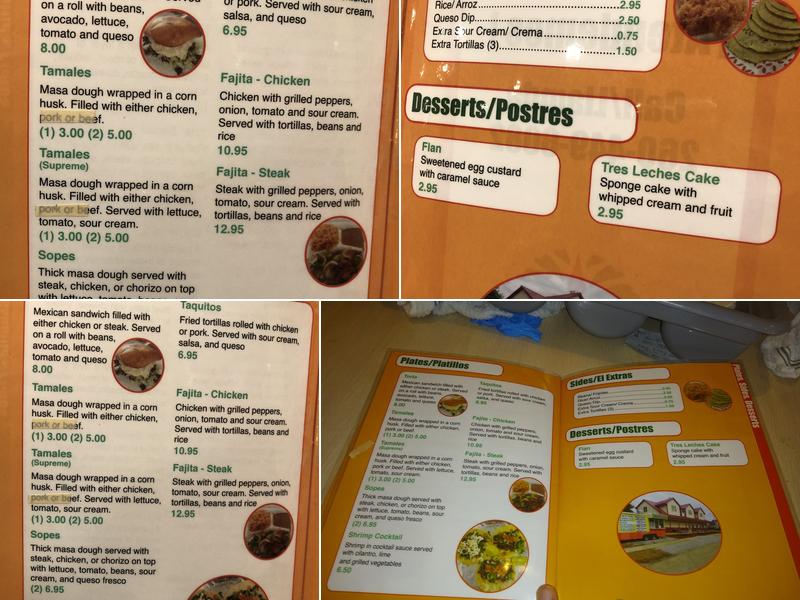 Isabel’s Tacos Menu