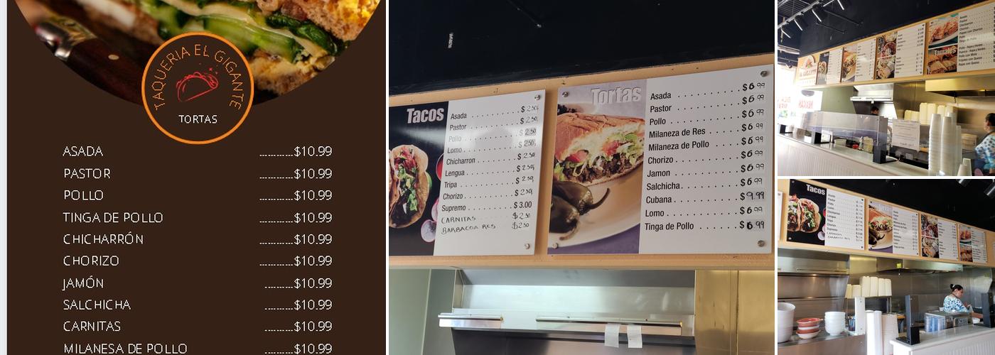 El Gigante Taqueria y Tamaleria Menu
