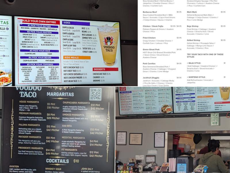 Voodoo Taco Menu
