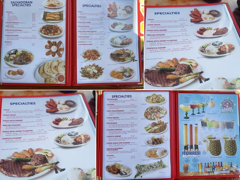 Sabor Latino Menu