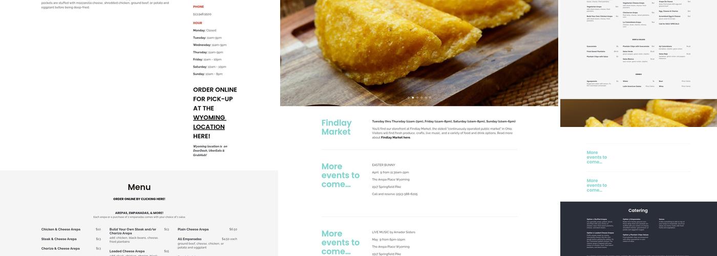 The Arepa Place Menu