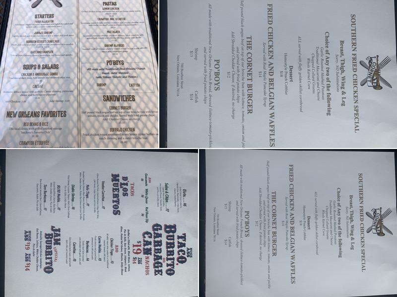 Huge Ass Cantina Menu