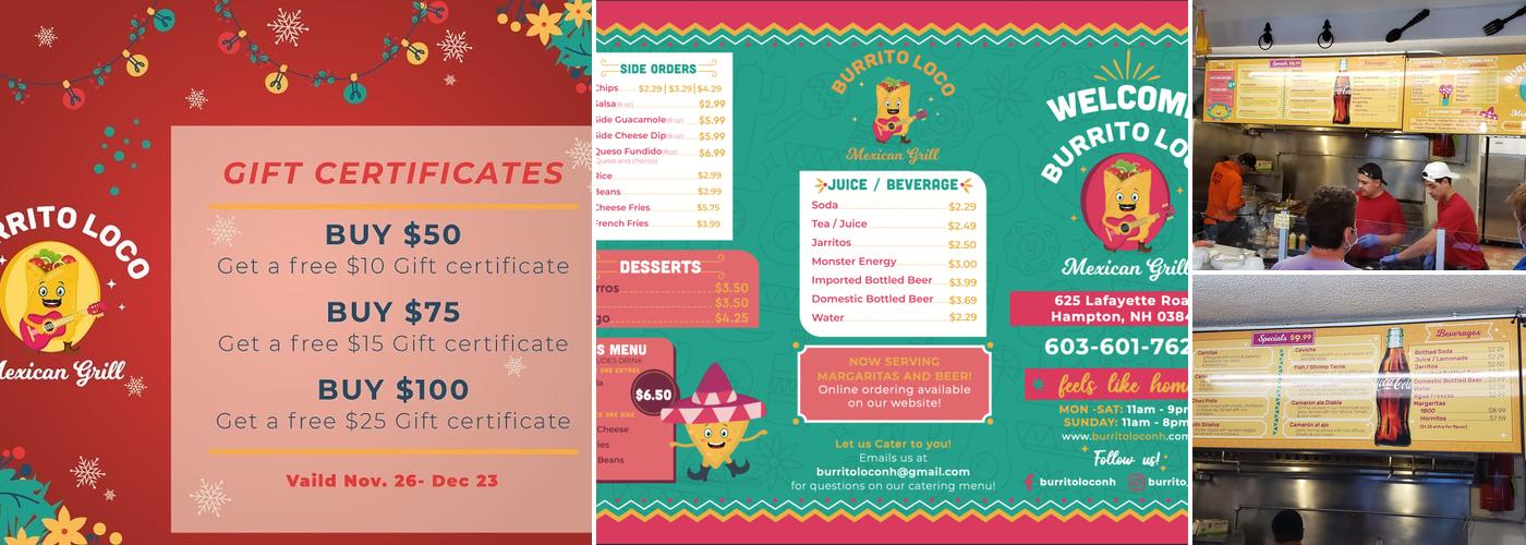 Burrito Loco Mexican Grill Menu