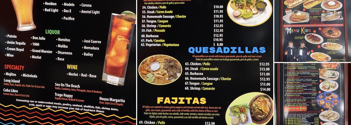 Rincon Escondido Deli Bar and Restaurant Menu