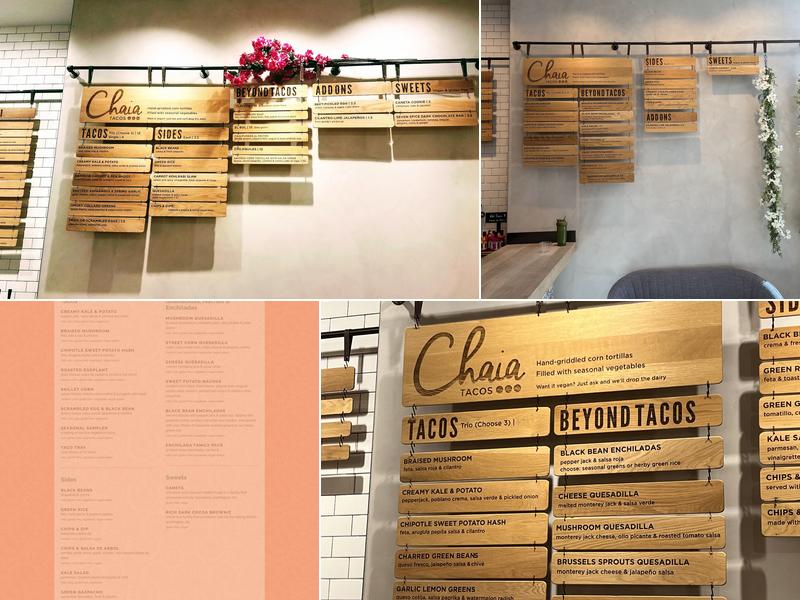 Chaia Chinatown Menu