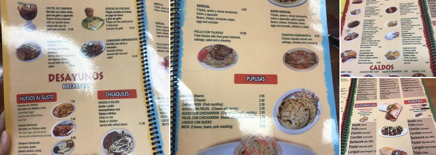 Tienda Santa Fe Menu