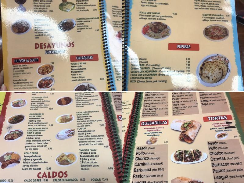 Tienda Santa Fe Menu