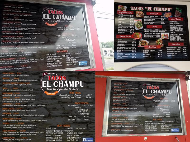 Tacos El Champu Menu
