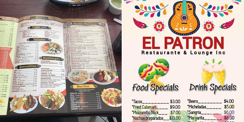 El patron restaurant & lounge 2 Menu