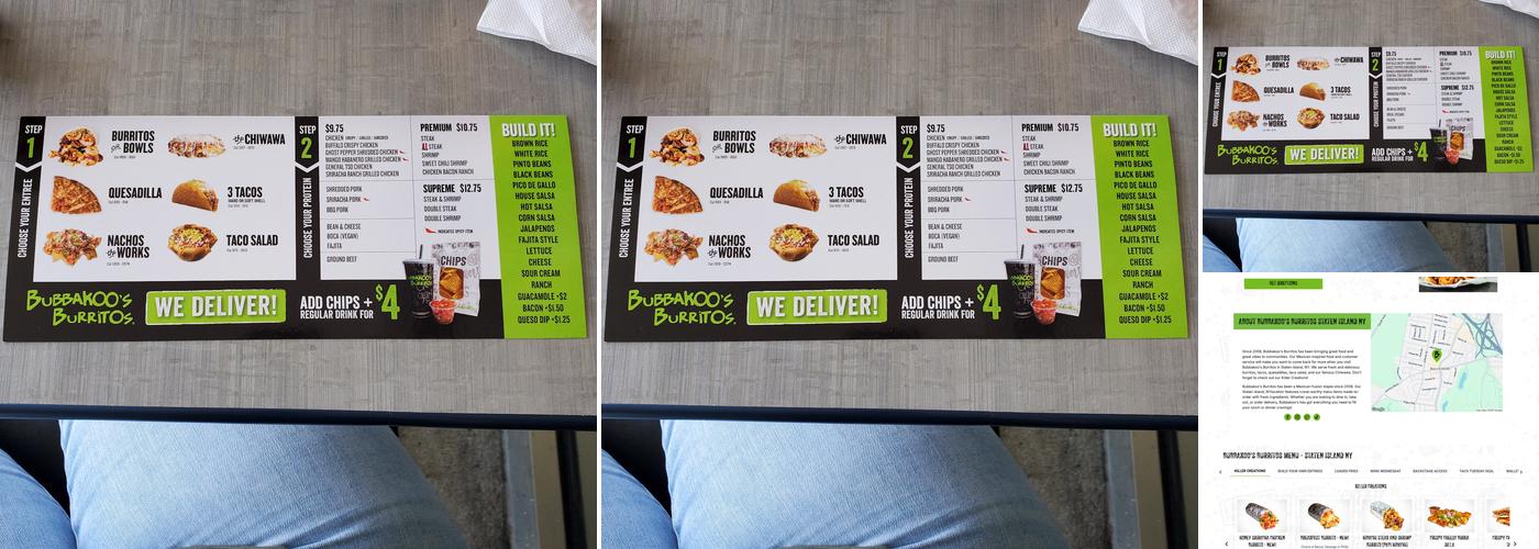 Bubbakoo's Burritos Menu