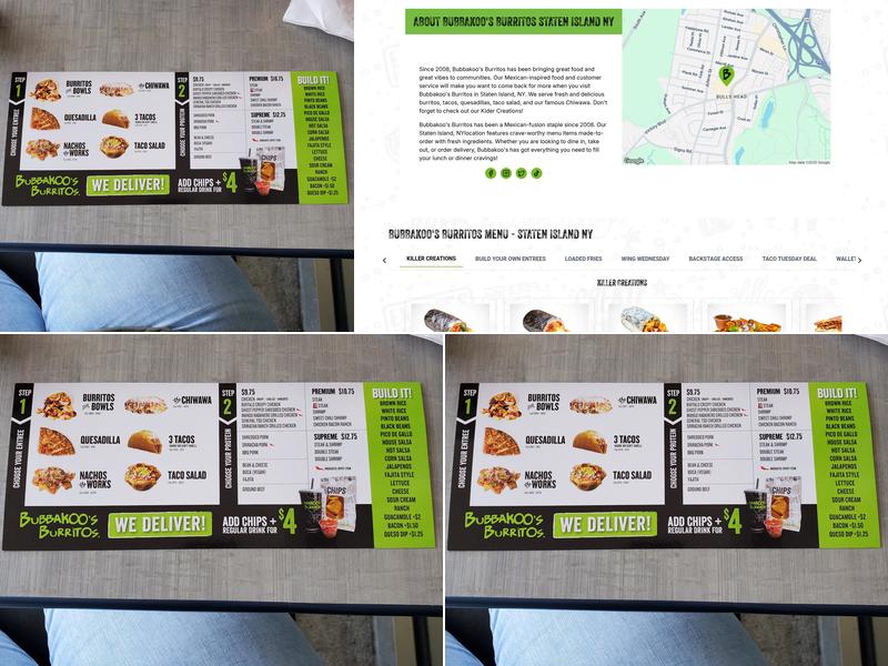 Bubbakoo's Burritos Menu