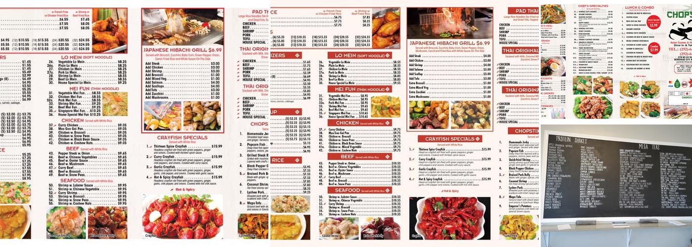 Chopstix Menu