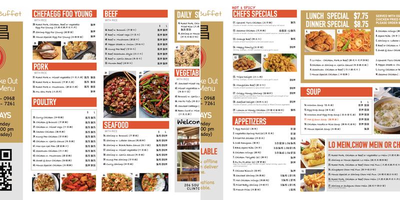 Wa Chang Buffet Menu