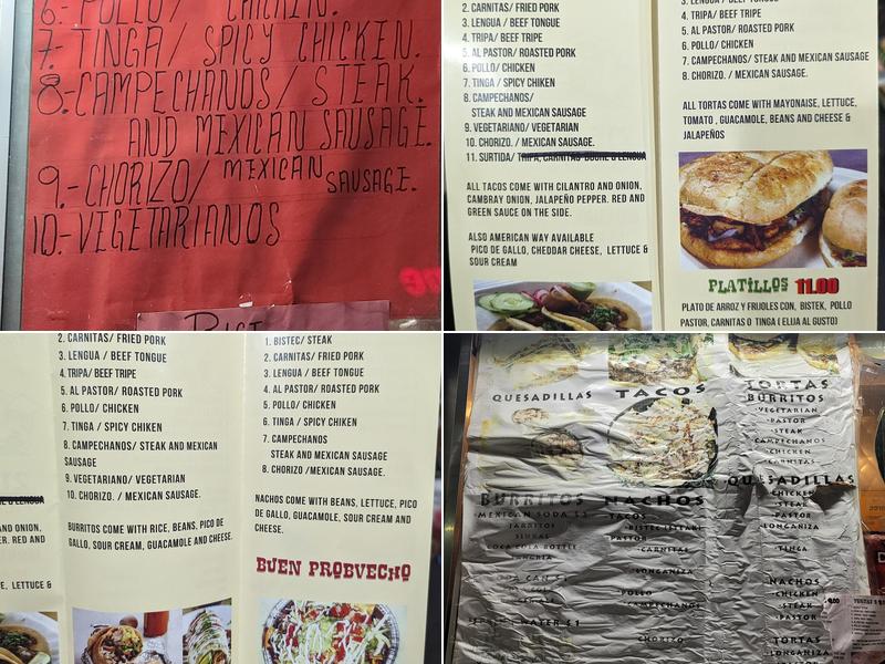 El Amiguito Mobile Taco Menu